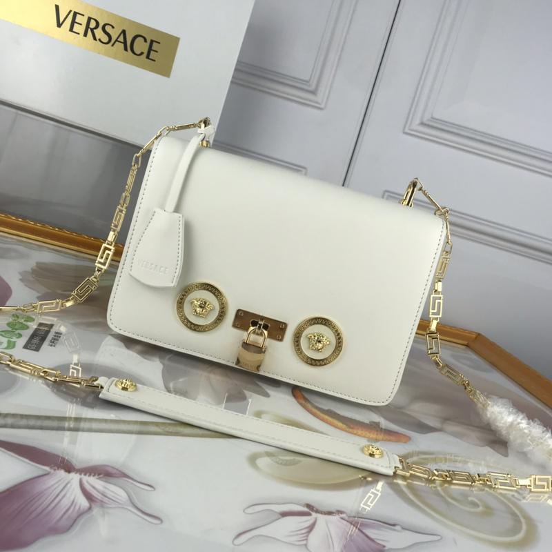 Versace Chain Handbags DBFG303 plain white gold buckle